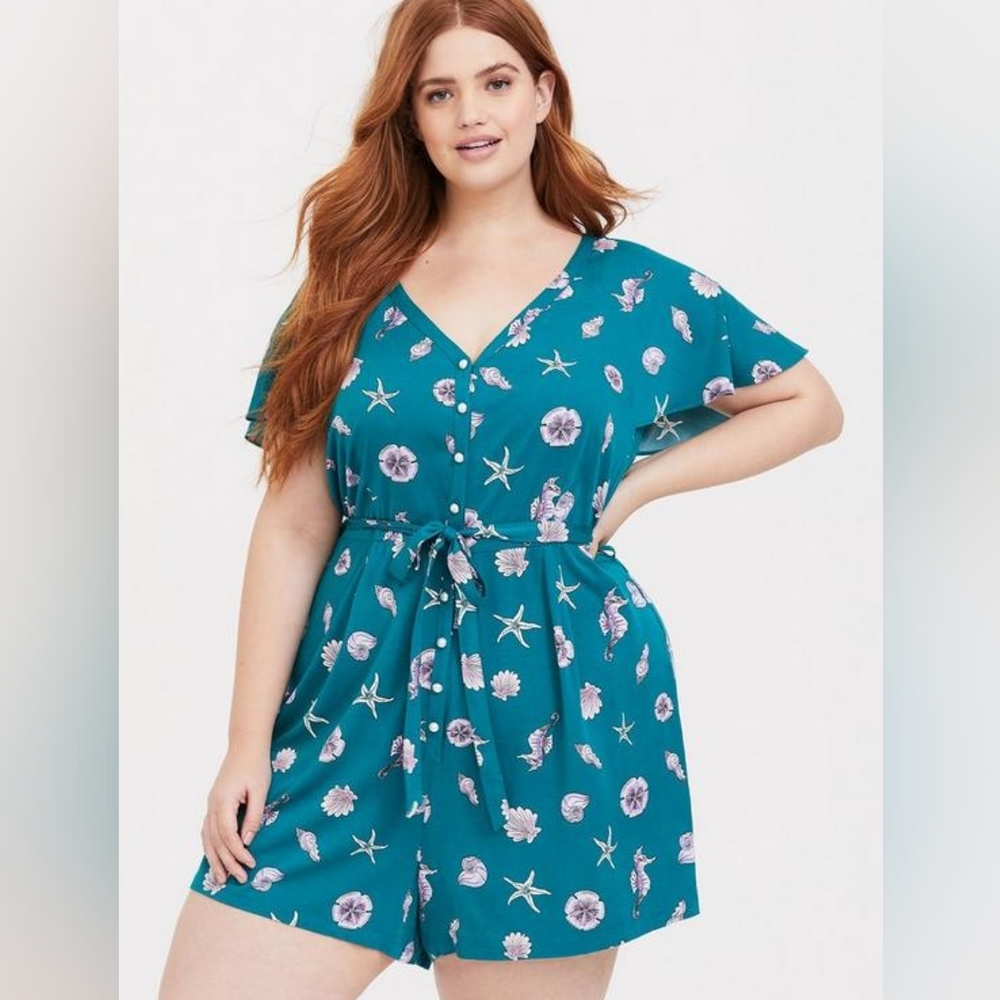 Torrid Her Universe Disney The Little Mermaid Ariel Seashell Romper 1x